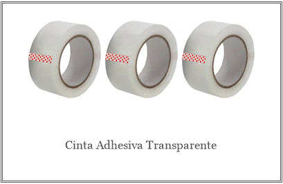 Tres rollos de cinta adhesiva transparente