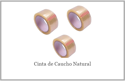 Tres rollos de cinta de caucho natural transparente