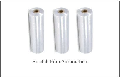 Tres rollos de stretch film transparente para paletizado automático